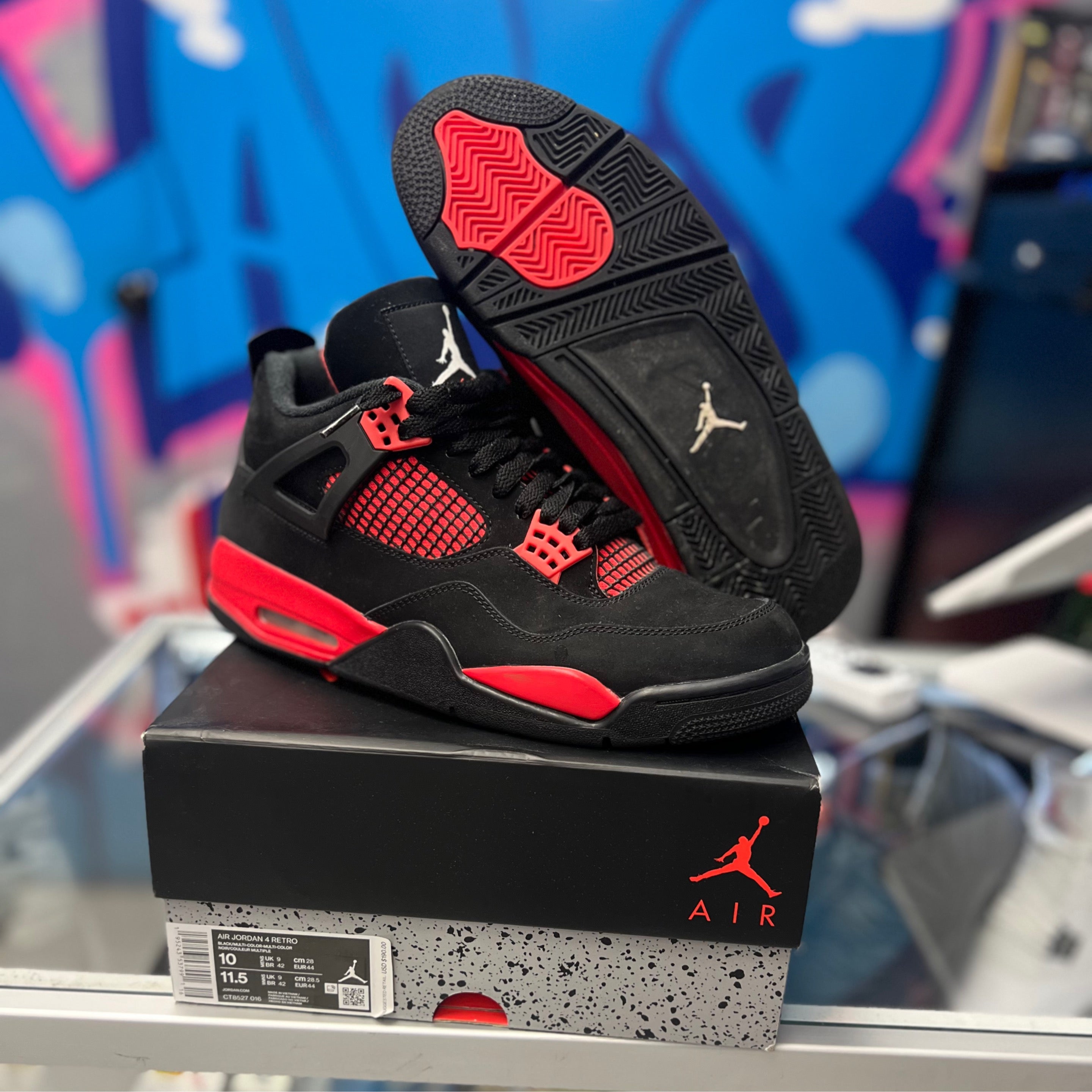 Jordan 4 Red Thunder *WORN* | Vaulted Laces