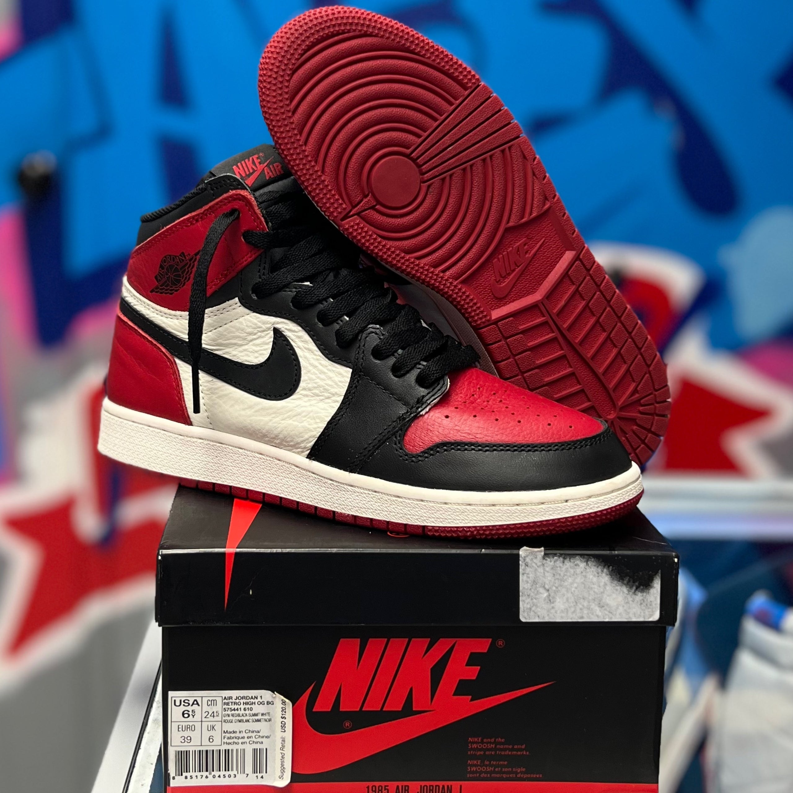 Jordan 1 fashion bred toe